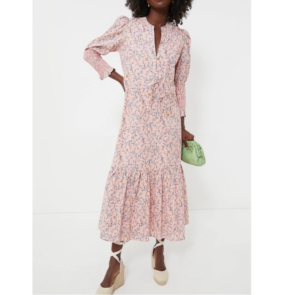 Hyacinth House NWOT Lucille Long Dress Pink Floral Tuckernuck Lg